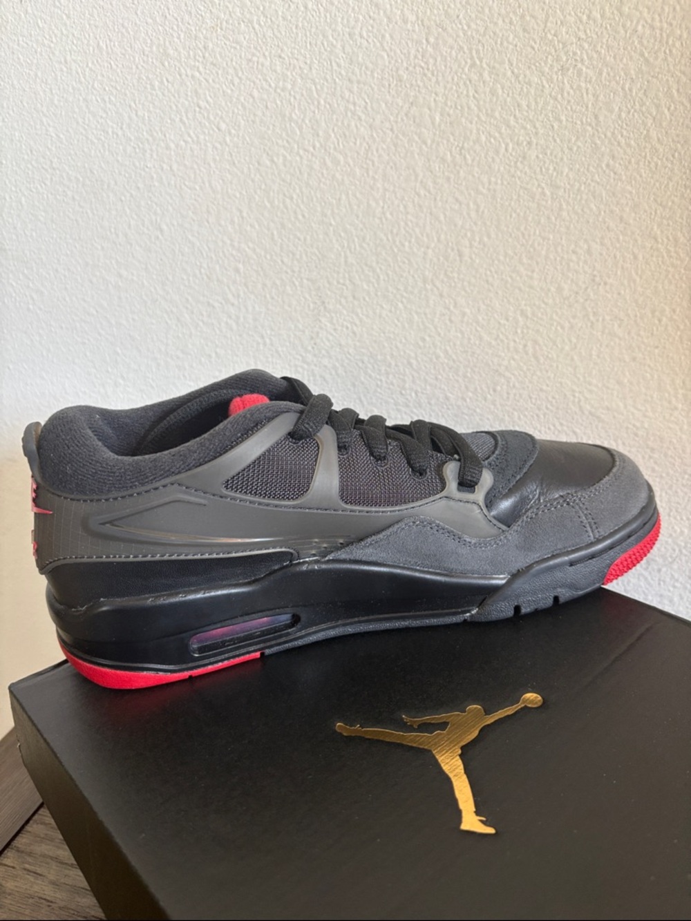 NIB [Jordan] Nike Air Jordan 4 RM Black/Red Youth/Men’s 6, 6.5 / Women’s 7.5, 8 - Picture 6 of 11